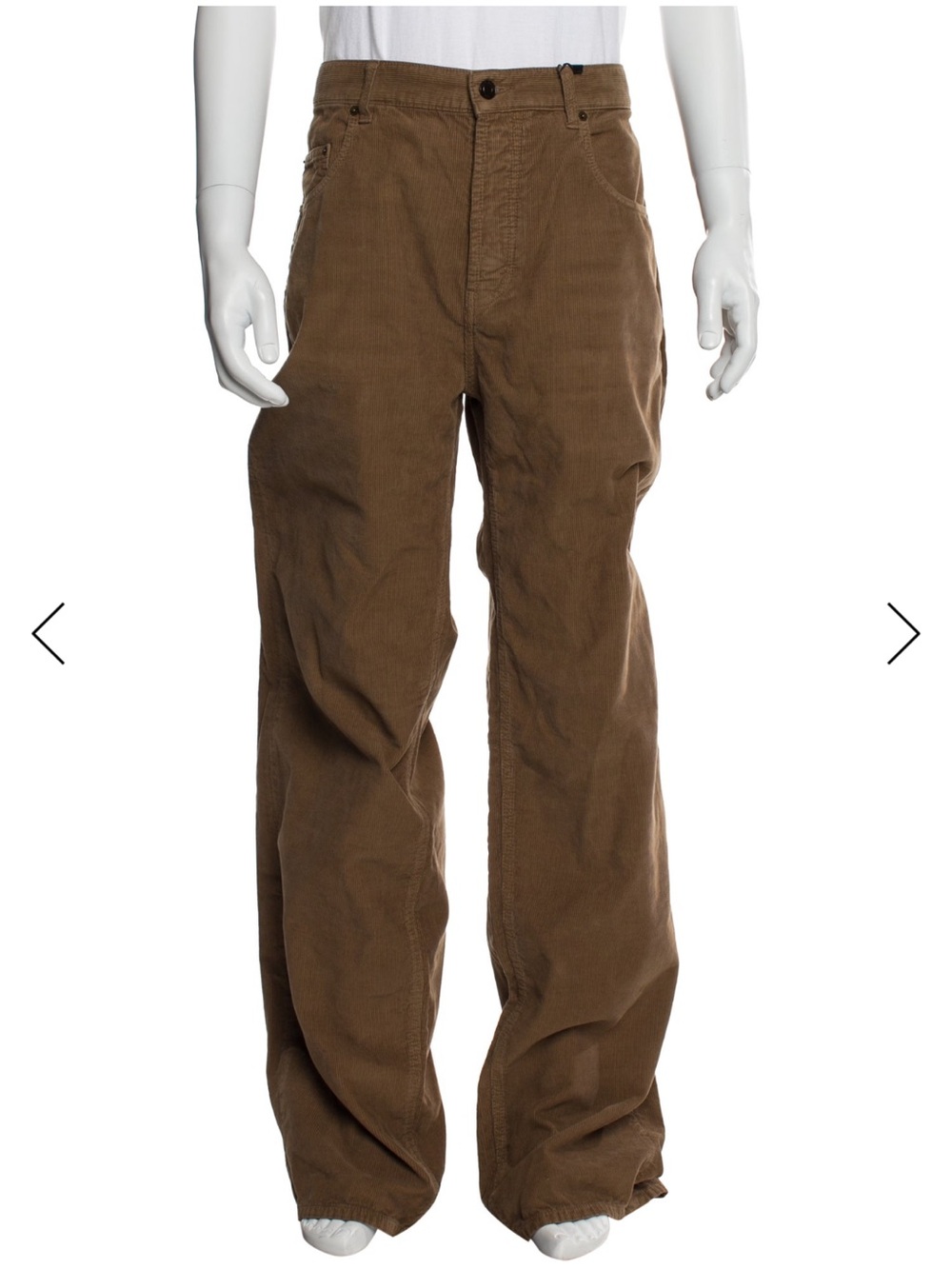 Saint Laurent Brown Corduroy Relaxed Trousers